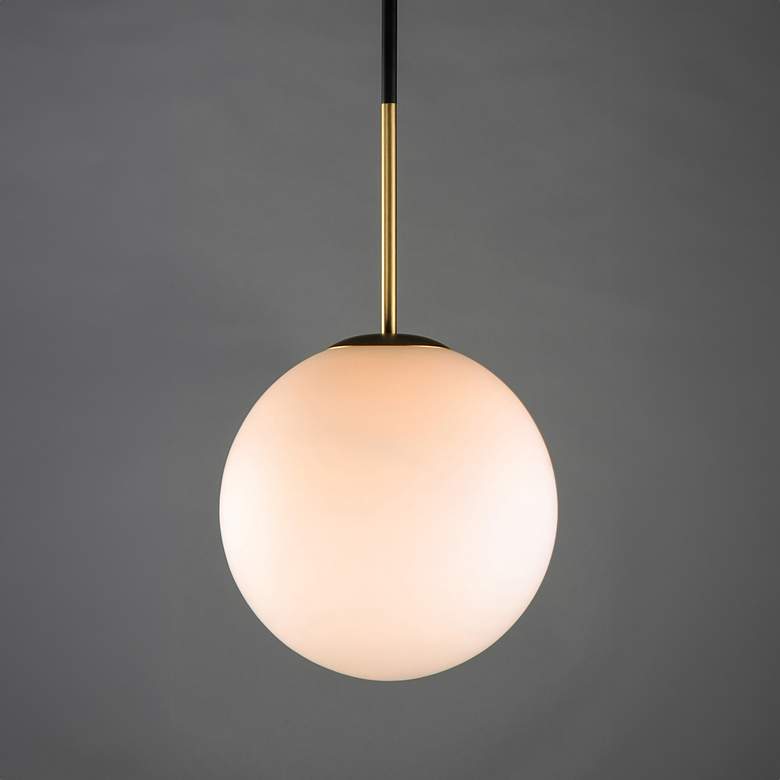 Image 1 Maxim Vesper 11 3/4" Wide Satin Brass Modern Orb Mini Pendant