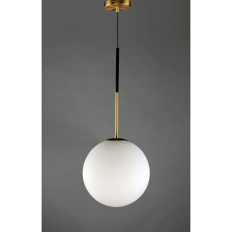 Image 3 Maxim Vesper 11 3/4" Wide Satin Brass Modern Orb Mini Pendant more views