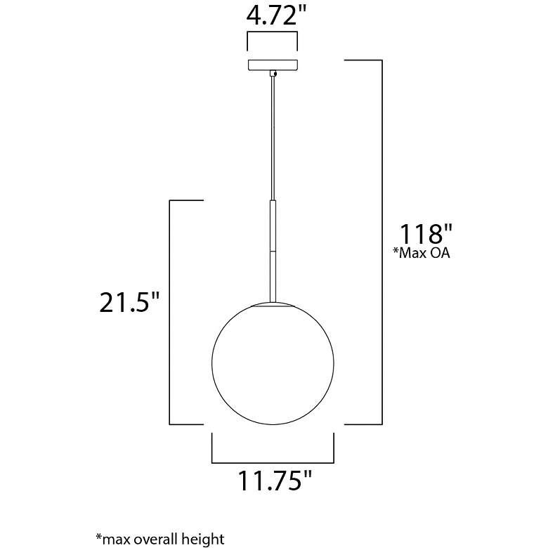 Image 4 Maxim Vesper 11 3/4" Wide Satin Brass Modern Orb Mini Pendant more views