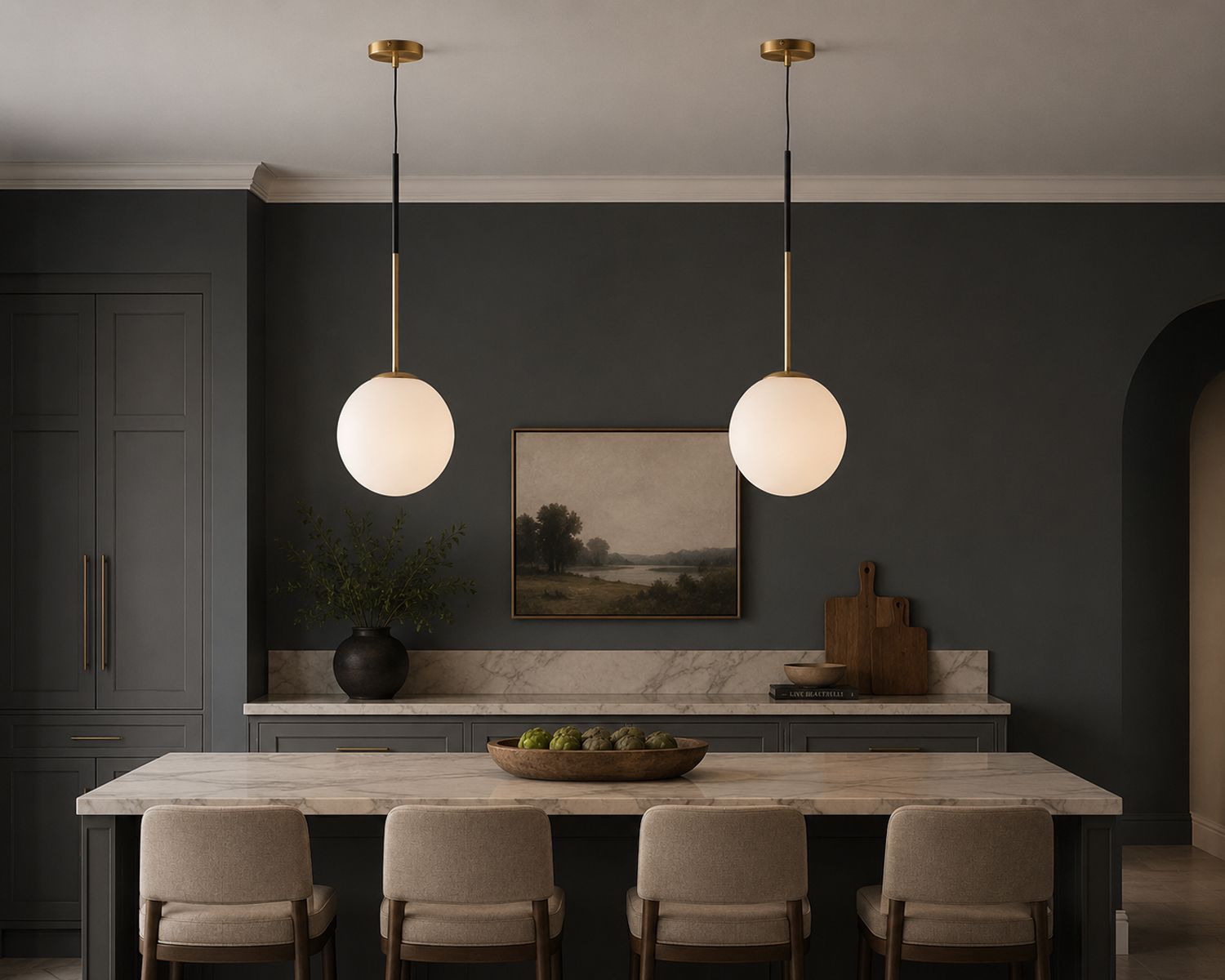 Image 7 Maxim Vesper 11 3/4" Wide Satin Brass Modern Orb Mini Pendant more views
