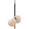 Maxim Vesper 20" Wide Satin Brass and Black Modern Globe Light Pendant