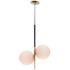 Maxim Vesper 20" Wide Satin Brass and Black Modern Globe Light Pendant