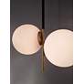 5_Maxim Vesper 20" Wide Satin Brass and Black Modern Globe Light Pendant more views