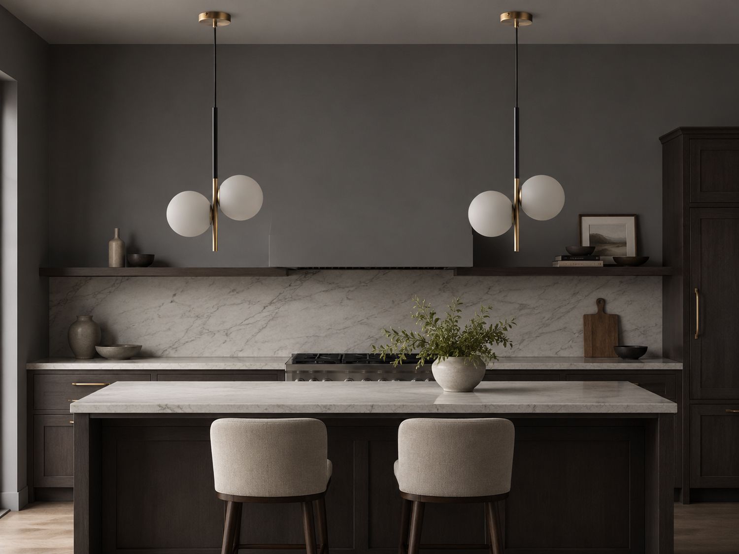 Image 6 Maxim Vesper 20" Wide Satin Brass and Black Modern Globe Light Pendant more views