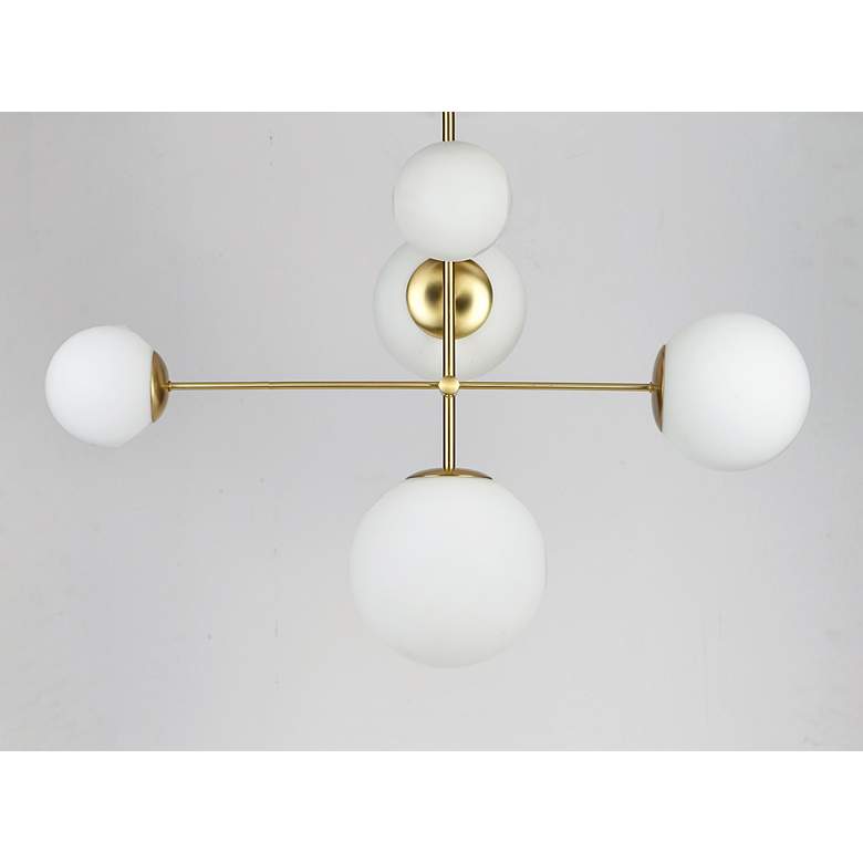 Image 5 Maxim Vesper 37 1/2" Wide Satin Brass and Black 5-Light Modern Pendant more views