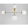 5_Maxim Vesper 37 1/2" Wide Satin Brass and Black 5-Light Modern Pendant more views