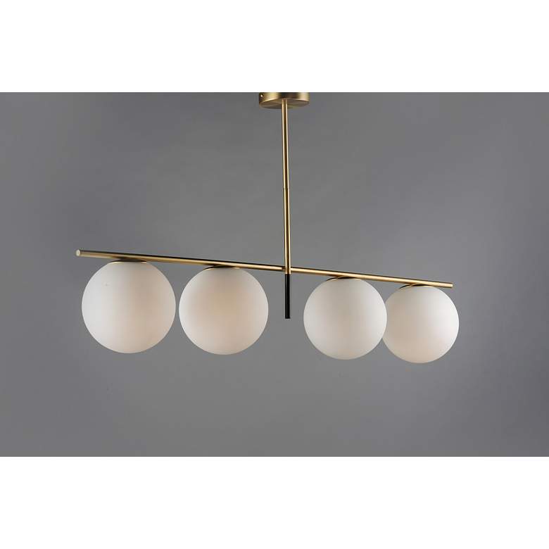 Image 3 Maxim Vesper 47 1/2 inch Wide Brass Kitchen Island Light Pendant more views