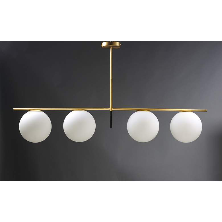 Image 4 Maxim Vesper 47 1/2 inch Wide Brass Kitchen Island Light Pendant more views