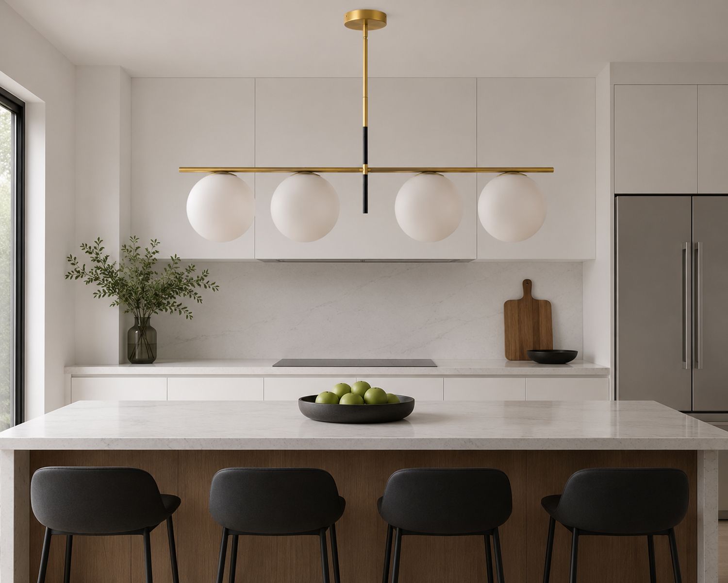 Image 7 Maxim Vesper 47 1/2" Wide Brass Kitchen Island Light Pendant more views