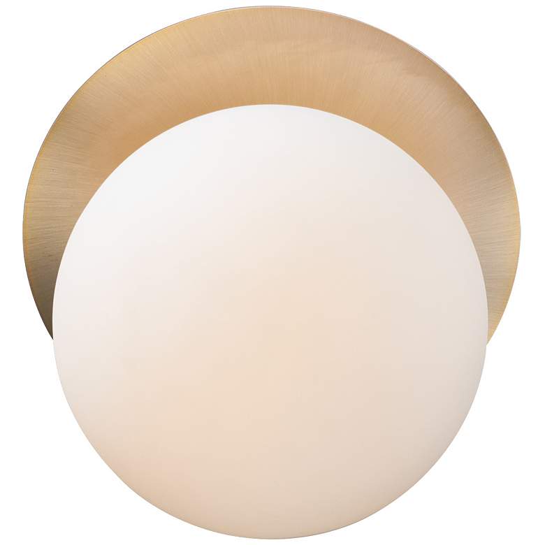 Image 1 Maxim Vesper 7" High Satin Brass Wall Sconce