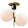 Thumbnail2 of Maxim Vesper 9.75" Wide Bass and White Globe Modern Ceiling Light