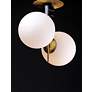 Thumbnail4 of Maxim Vesper 9.75" Wide Bass and White Globe Modern Ceiling Light more views