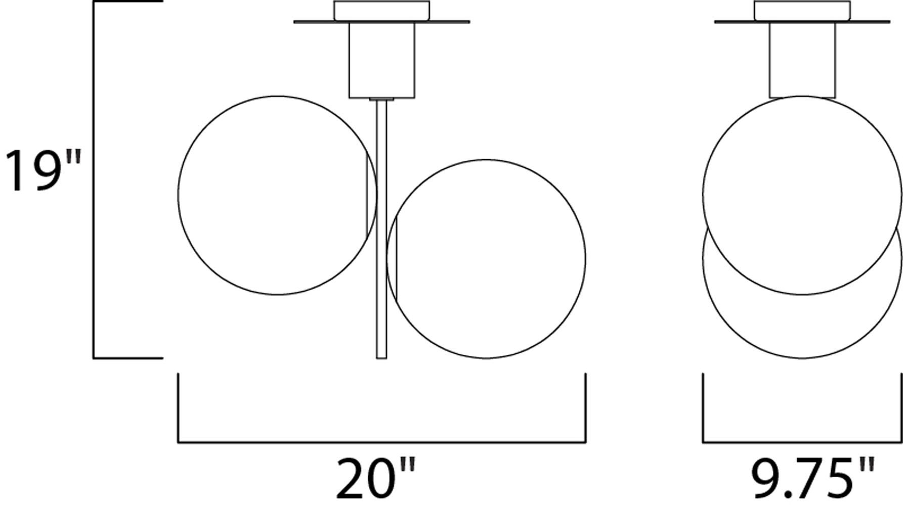 Image 6 Maxim Vesper 9.75" Wide Bass and White Globe Modern Ceiling Light more views