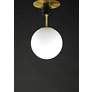 Thumbnail2 of Maxim Vesper 9.75" Wide Satin Brass and Black Modern Ceiling Light more views