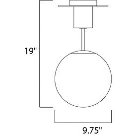 Image5 of Maxim Vesper 9.75" Wide Satin Brass and Black Modern Ceiling Light more views