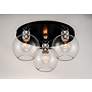 3_Maxim Vessel 17" Wide 3-Light Clear Globe Glass Ceiling Light more views