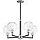 Maxim Vessel 28"W Black and Brushed Aluminum 5-Light Chandelier