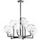 Maxim Vessel 31" Wide Black and Brushed Aluminum 9 Globe Chandelier