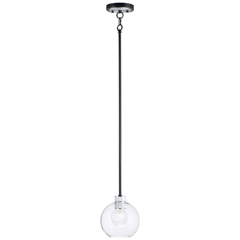 Image 2 Maxim Vessel 7 1/4" Wide Black and Hand-Blown Glass Globe Mini Pendant