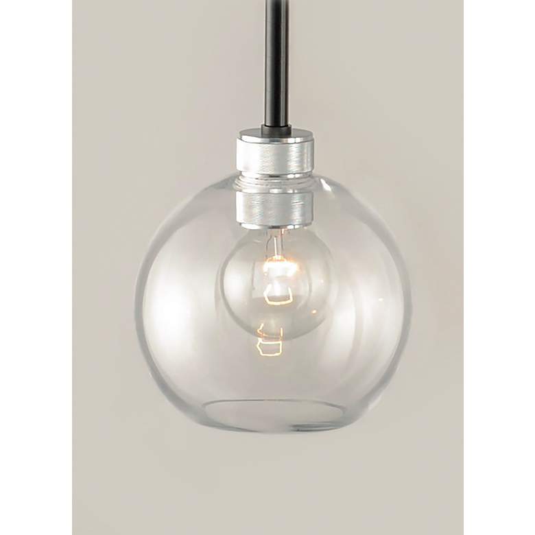 Image 4 Maxim Vessel 7 1/4" Wide Black and Hand-Blown Glass Globe Mini Pendant more views