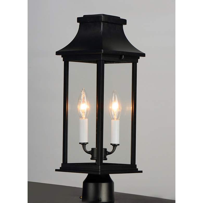 Image 2 Maxim Vicksburg 19 3/4"H Black 2-Light Outdoor Post Light more views