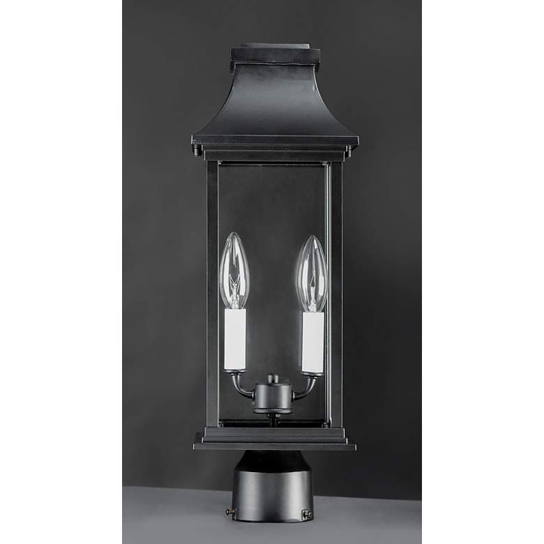 Image 4 Maxim Vicksburg 19 3/4"H Black 2-Light Outdoor Post Light more views