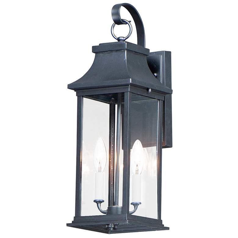 Image 1 Maxim Vicksburg 20 inch High Black 2-Light Outdoor Wall Light