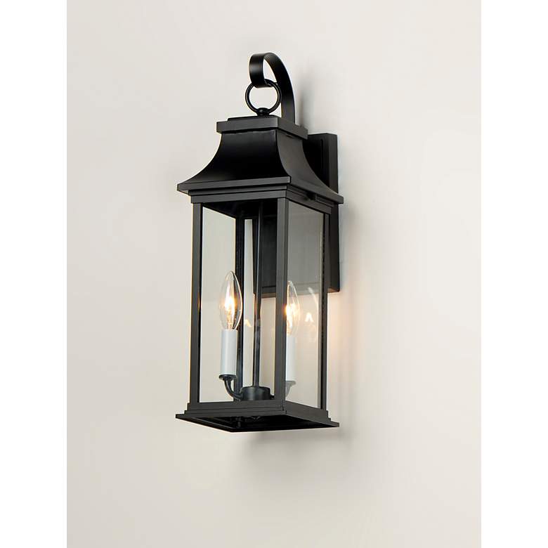 Image 1 Maxim Vicksburg 20" High Black 2-Light Outdoor Wall Light