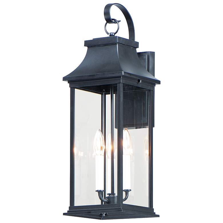 Image 1 Maxim Vicksburg 24 inch High Black 3-Light Outdoor Wall Light