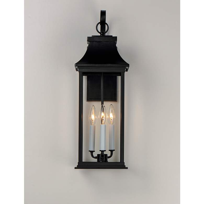 Image 3 Maxim Vicksburg 24" High Black 3-Light Outdoor Wall Light more views
