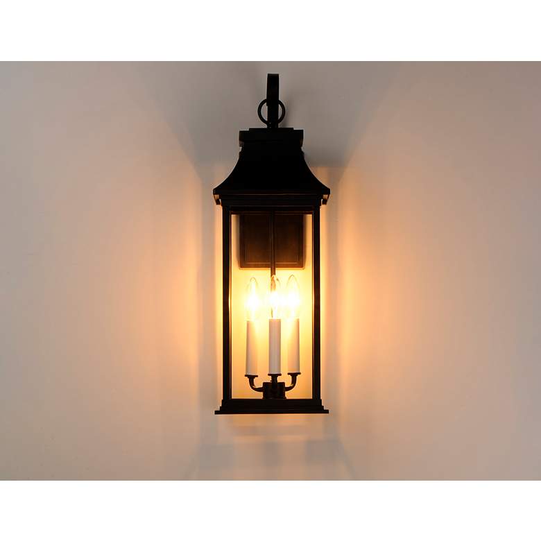 Image 4 Maxim Vicksburg 24" High Black 3-Light Outdoor Wall Light more views