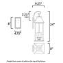 5_Maxim Vicksburg 24" High Black 3-Light Outdoor Wall Light more views