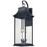 1_Maxim Vicksburg 28" High Black 3-Light Outdoor Wall Light