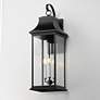 4_Maxim Vicksburg 28" High Black 3-Light Outdoor Wall Light more views