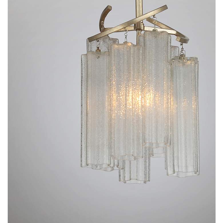 Image 4 Maxim Victoria 10 3/4" Wide Golden Silver Modern Glass Mini Pendant more views