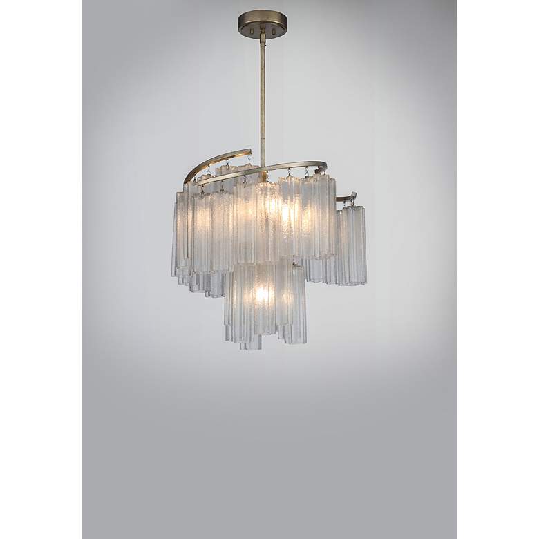 Image 4 Maxim Victoria 24 3/4"W Golden Silver and Modern Glass Pendant Light more views