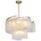 Maxim Victoria 33" Wide Golden Silver and Glass Modern Pendant Light