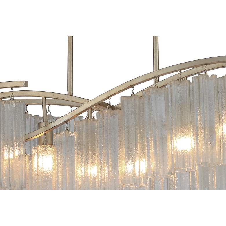 Image 3 Maxim Victoria 41" Wide Silver and Glass Kitchen Island Light Pendant more views