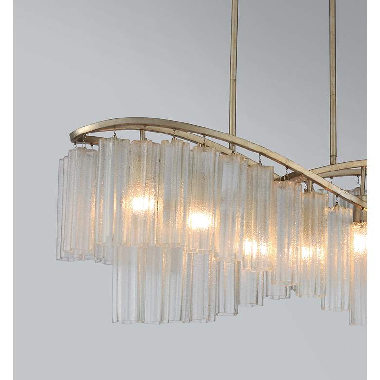 Image 4 Maxim Victoria 41" Wide Silver and Glass Kitchen Island Light Pendant more views