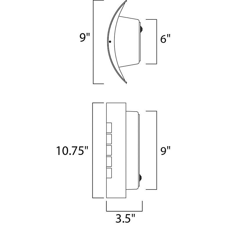 Image 2 Maxim View 10 3/4"H Stainless Steel LED Outdoor Wall Light more views