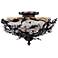 Maxim Vine and Crystal Droplets 16 1/2" Wide Ceiling Light Fixture