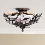 1_Maxim Vine and Crystal Droplets 16 1/2" Wide Ceiling Light Fixture