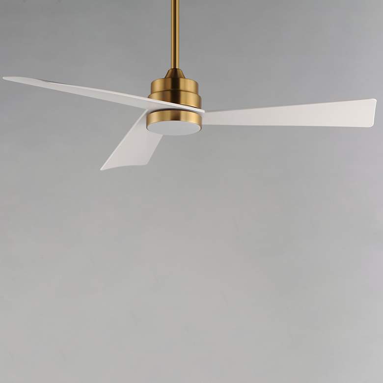 Image 2 Maxim Vortex 60" Natural Aged Brass Indoor Fan with LED Light Kit more views