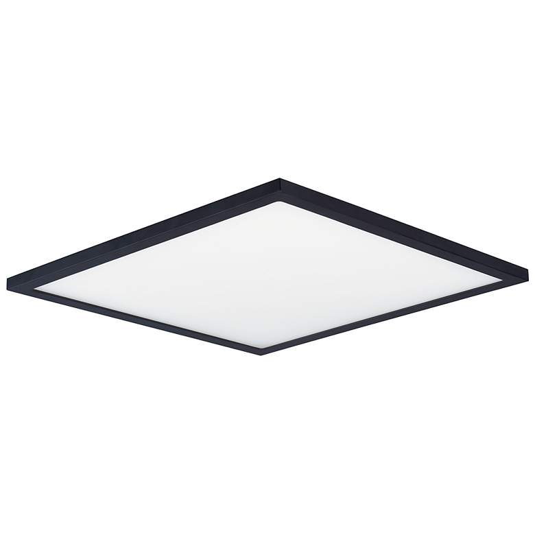 Image 1 Maxim Wafer 15" Wide Black Aluminum LED Ceiling Light