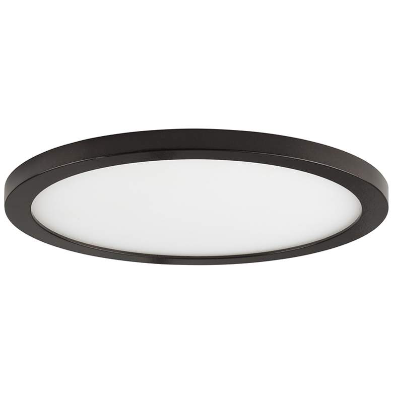 Image 1 Maxim Wafer 15" Wide Bronze LED Ceiling Light