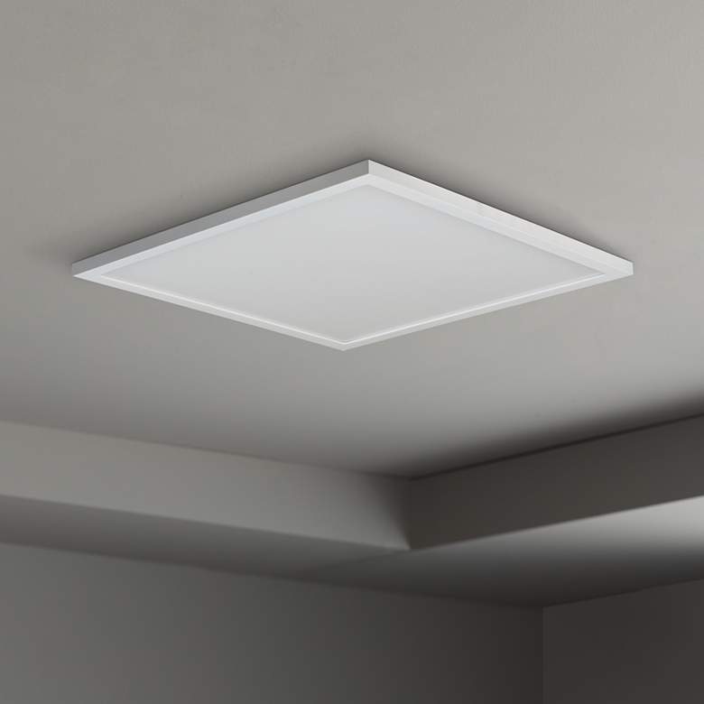 Image 1 Maxim Wafer 15" Wide White 3000K LED Square Ceiling Light