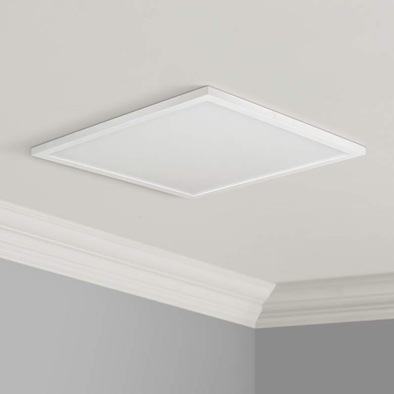 Image 1 Maxim Wafer 15" Wide White 4000K LED Square Ceiling Light