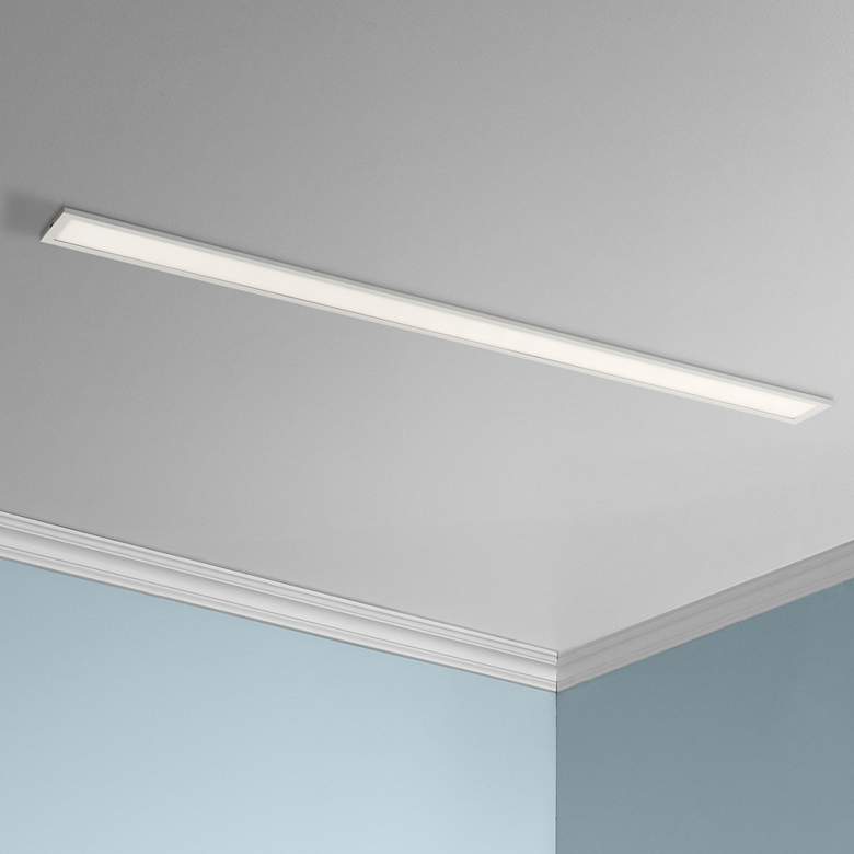 Image 1 Maxim Wafer 48 inch Long White 4000K Modern LED Linear Ceiling Light
