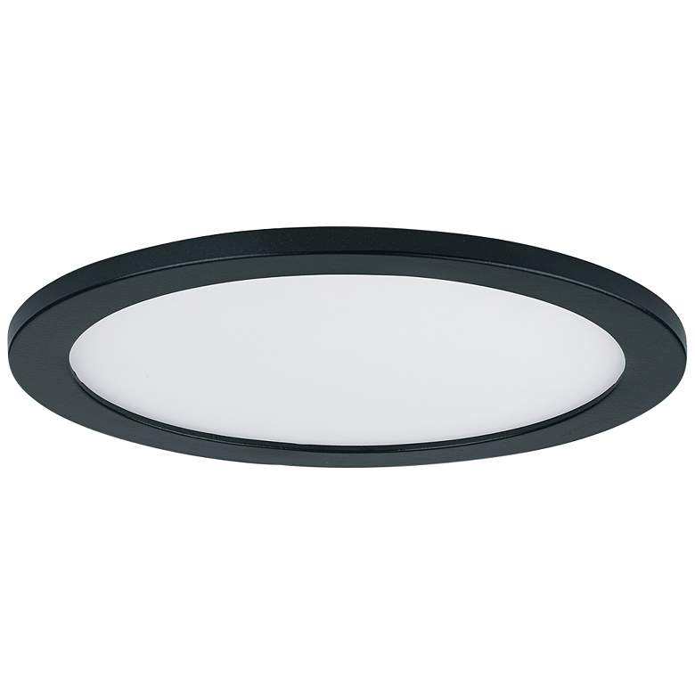 Image 1 Maxim Wafer 5 1/2" Wide Round Black LED Outdoor Ceiling Light