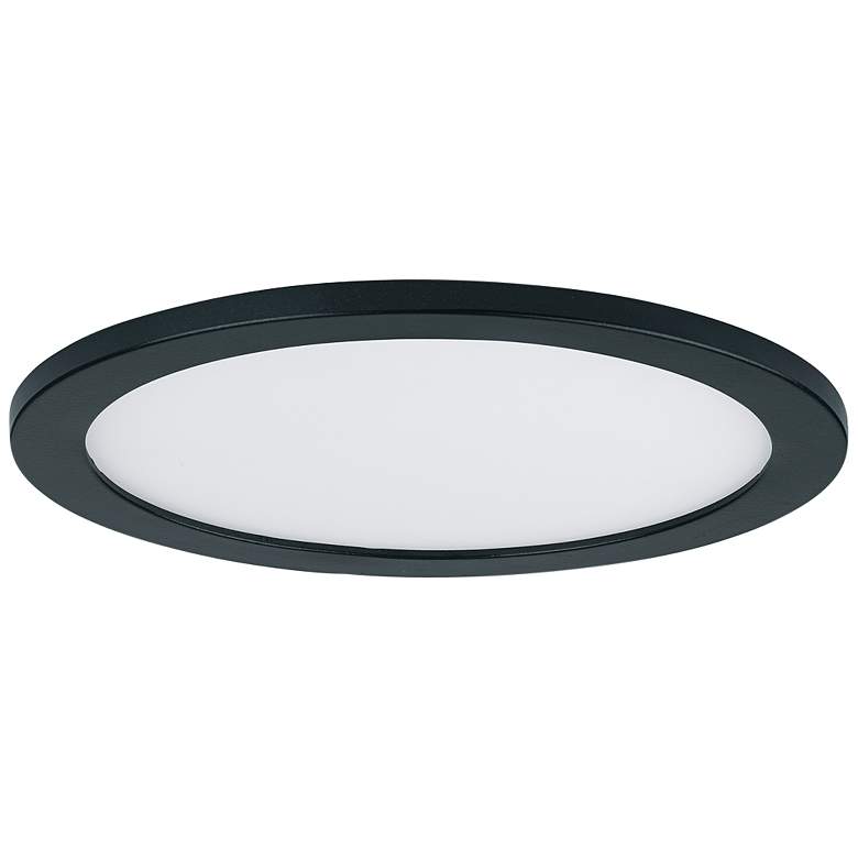 Image 1 Maxim Wafer 5 1/2" Wide Round Black LED Outdoor Ceiling Light